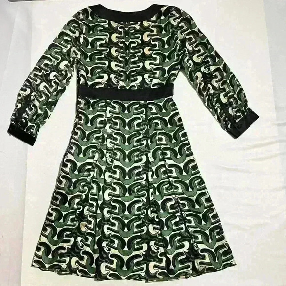 Vintage Diane Von Furstenberg Steffi Chain Link Silk Evening Empire Dress Size 2 - Picture 5 of 16